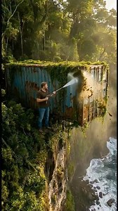 Shipping Container Into Luxury Cliffside Home (The Glass Floor Is Insane) #ContainerHome #Shorts