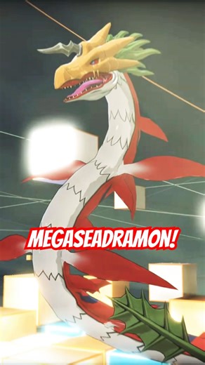 Digimon Story Time Stranger- Seadramon digivolve to MegaSeadramon