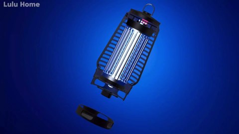 Lulu Home Bug Zapper, Plug-in Electric Mosquito Killer with Sticky Boards & 365nm Lamp Attracting Moths Gnats Flies, Plastic Insects Trap with Bulb Replacement for Indoor Hanging Use