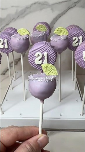 Making 21st Birthday Cake Pops 💜✨ | Custom Dessert Treats