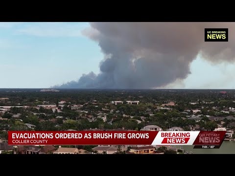 Evacuations ordered as Picayune Strand brush fire rapidly grows to 1,000 acres in Collier County