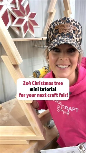 Wood Craft Blueprints with Jen on Instagram: "This simple 2x4 Christmas Tree is the perfect holiday woodworking project! ✨ Beginner-friendly (only 3 tools needed!) ✨ Costs just a few dollars in wood ✨ Sells fast at craft fairs & markets Want the cut list & step-by-step plans? Get the FREE blueprints today and start building your own festive trees. Comment JOLLY below and I’ll send it your way! #WoodCraftBlueprints #DIYWoodworking #CraftToCash #WoodworkingProjects #HolidayDIY #Woodcrafts #CraftFa