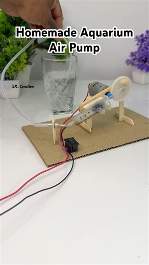 DIY air compressor with Dcmotor #dcgearmotor #airpump #aquarium #homemade #motor #shorts