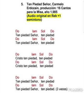 Ten piedad Señor, Pbro. Carmelo Erdozaín, 16 Cantos para la Misa ( con acordes)