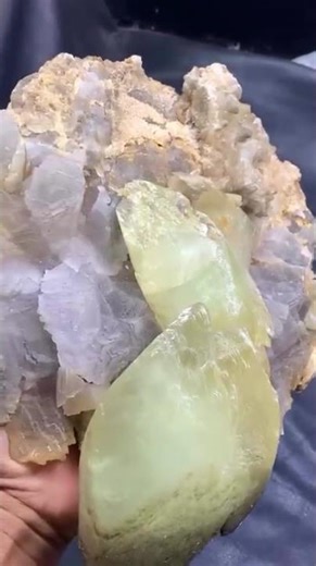 "2.8kg Green Calcite on Cubic Fluorite Specimen | Rare Mineral from Balochistan Pakistan |