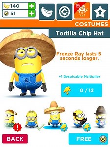 Tortilla Chip Hat Costume: Minion Rush Despicable Me