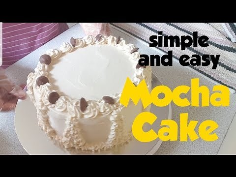 How to make Easy and Simple Mocha cake with mocha whipped cream frosting