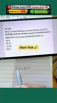 Divisibility Trick 🔥 Rule of 3 and Rule of Even Number
