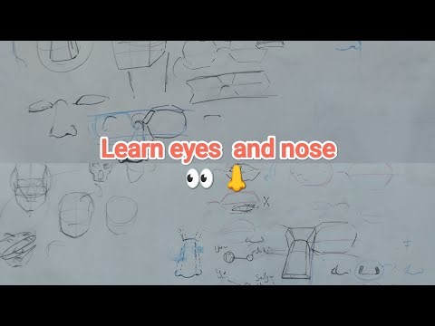 Learn how to draw nose and eyes to improve your loomis head proportions