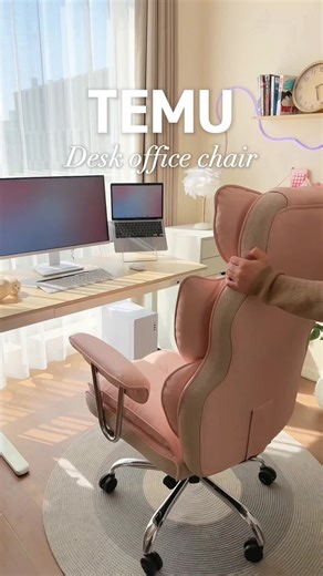 A plush high-back chair with footrest and recline for long workdays at your desk. 🔍 Find it at https://temu.to/m/gd8ia9cisyt or with this code ffm9628. #temu #officechair