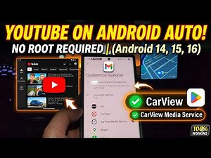 Watch YouTube on Android Auto NO ROOT! (Android 14, 15, 16)