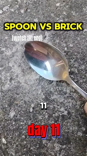 IT’S ACTUALLY CRACKING… 😳 (day 11)” #spoon #shorts #challenge