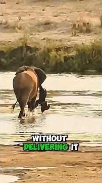 Mother Elephant vs 3 Lions | The Impossible Escape, Can They Escape? #shorts #lionvselephant