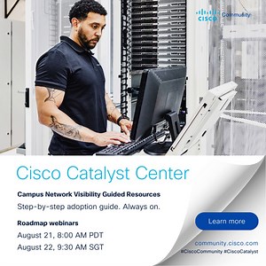 Want to know what's next for #CiscoCatalyst Center? Join our upcoming...