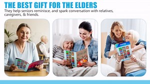 Assistex 12 Pack Picture Book Set, Picture Books for Seniors with Dementia - Alzheimer's Activity for Adults - for Patients in Nursing Home - Stroke rehab - Brain Exercise - Parkinson product