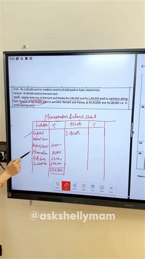 Shelly Jindal on Instagram: "💼📘 “At the time of dissolution, all dues are settled step by step – first external liabilities, then partner’s loan, and finally partner’s capital. Settlement ensures fairness among all partners.” 👉 Save for exam | 📑 Follow for more quick revisions @askshellymam #Accountancy #Class12 #CommerceStudents #Partnership #Dissolution #AccountsRevision #BoardExamPrep #ExamTips #StudyWithMe #CommerceLife#commerce #accountancy #accounting #viral"
