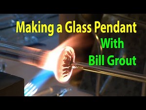 Borosilicate glass implosion pendant by Bill Grout - GTT Cheetah torch #lampwork