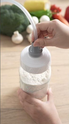 How to vacuum seal flour in a mason jar with CV12! #Wevac #foodstorage #vacuumsealer #flour