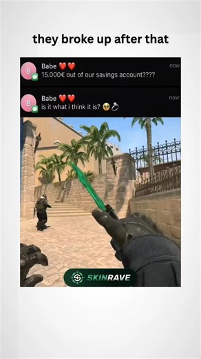 krish kumar shrestha on Instagram: "POV: she checks the bank app and sees 15,000€ missing… and you’re in CS2 / CSGO spinning a fresh **knife skin** like it’s a wedding ring. Babe… is it what I think it is? YES. YES IT IS. This is the most dangerous combo in gaming: Counter‑Strike skins + impulse buy + ‘just one more case’ mindset. Watch till the end because the timing of those notifications is FUNNIER than any clutch—this is peak gaming meme, **CS2 funny moments**, and **relatable gamer content*
