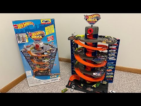 Hot Wheels Mega Garage Playset - Unboxing, Review, and Demonstration