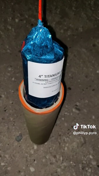 4” Blue Salute Cylinder Shell #fireworks