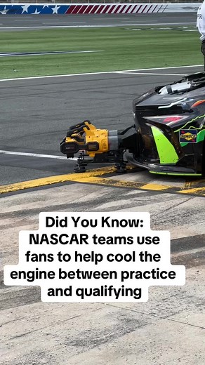 NASCAR Teams Cooling Engines with Portable Fans