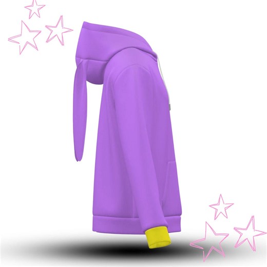 Bunny Hoodie Amethyst Easter Lavender Purple Rabbit Ears Hooded Sweatshirt - Etsy
