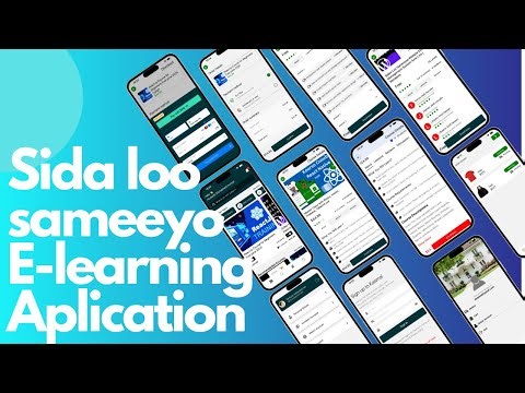 Sida Loogu Sameyo Application Dhamaystiran oo E-Learning app | Somalia
