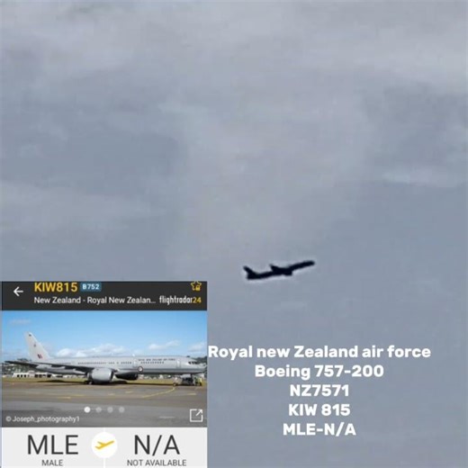 Royal New Zealand air force Boeing 757-200 takeoff from male #shorts #aviation #planespotting