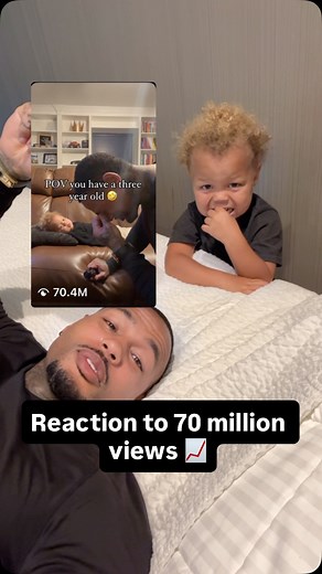 JEFF LOGAN on Instagram: "He went from 54M to 70M views & didn’t flinch… just peed. Unbothered King 💪🏾😭👑 #Dad #fatherhood #parenting #become"