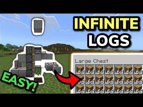 EASIEST AUTOMATIC TREE FARM TUTORIAL in Minecraft Bedrock 26.1+