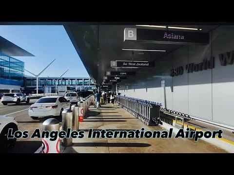 Los Angeles International Airport. Walk tour inside Tom Bradley International Terminal