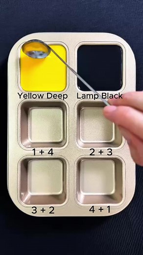 Relaxing Color Mixing: Yellow Deep and Lamp Black