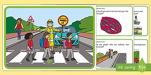 Road Safety Scene and Question Cards