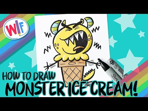 How To Draw A Monster Ice Cream!