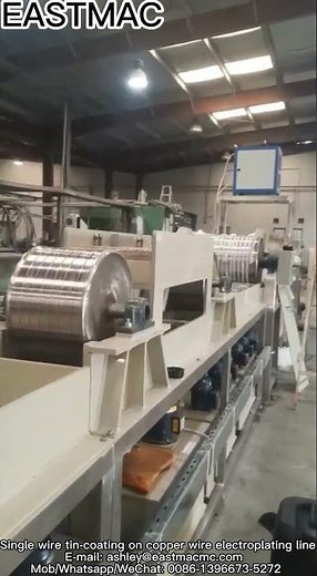 Single wire tin coating on copper wire electroplating line
