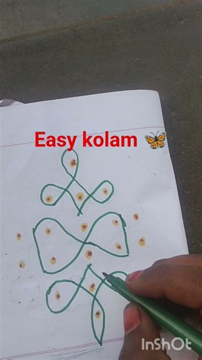 easy kolam beginners 👍🦋