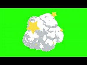 Cartoon Fight Cloud Green Screen
