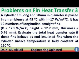 Problems on Fin Heat Transfer 3 | Heat Transfer