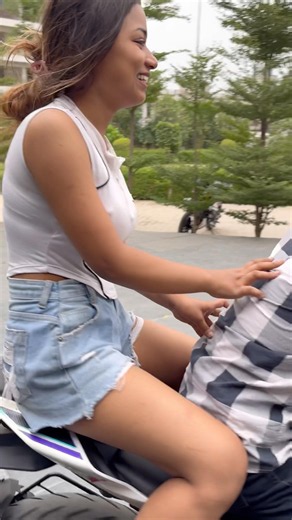 Cute Girls with छपरी Rider 🥹 #cutegirls #rider #bikeshorts #viral