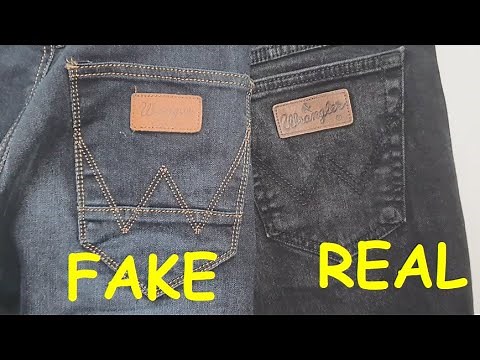 Wrangler jeans real vs fake review. How to spot fake wrangler denim