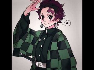 demon slayer character singing closer