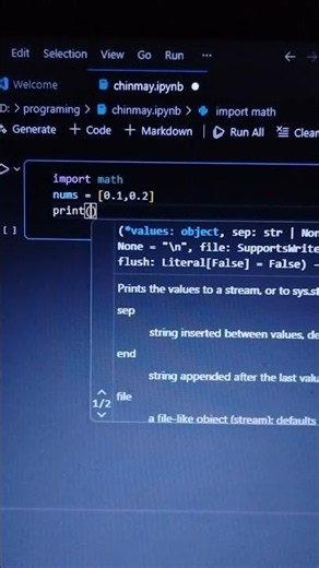 using math.fsum #coding #python #programming #sochobada #shorts