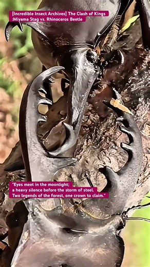 [Incredible Insect Archives] The Clash of Kings:Miyama Stag vs. Rhinoceros Beetle #4k #insects #asmr