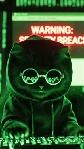When the Hacker Cat Triggers a Security Breach! 🙀💻 #shorts #cat #usa #cybersecurity#viral