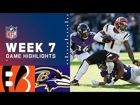 Bengals vs. Ravens Week 7 Highlights | NFL 2021
