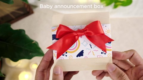 WOODAMORE Pregnancy Announcement for Grandma - Surprise Grandma Baby Announcement Box, Ultrasound Picture Frame Pregnancy Reveal, New Baby Announcements Ideas