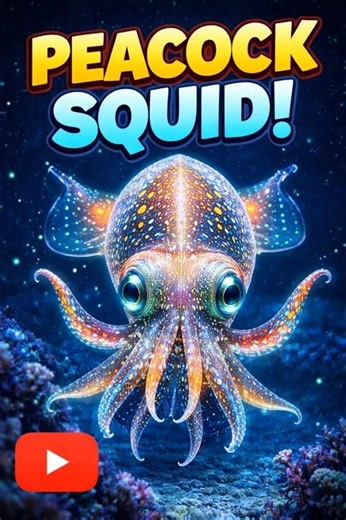 The Secret Saga of Peacock Squid #viral #marinelife #universe #deepsea #science #clarity #facts