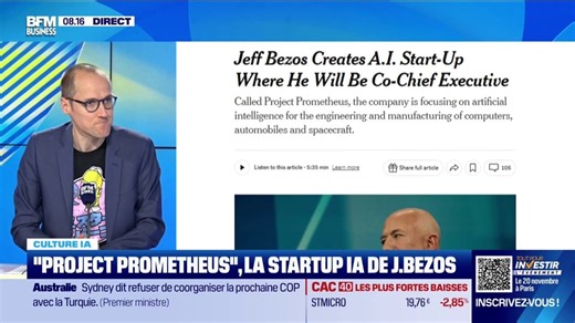 Le "Project Prometheus" la nouvelle startup de J. Bezos