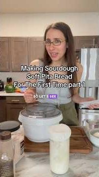 Making Sourdough Soft Pita Bread For The First Time (part 1) 🥙 #sourdough #sourdoughbread